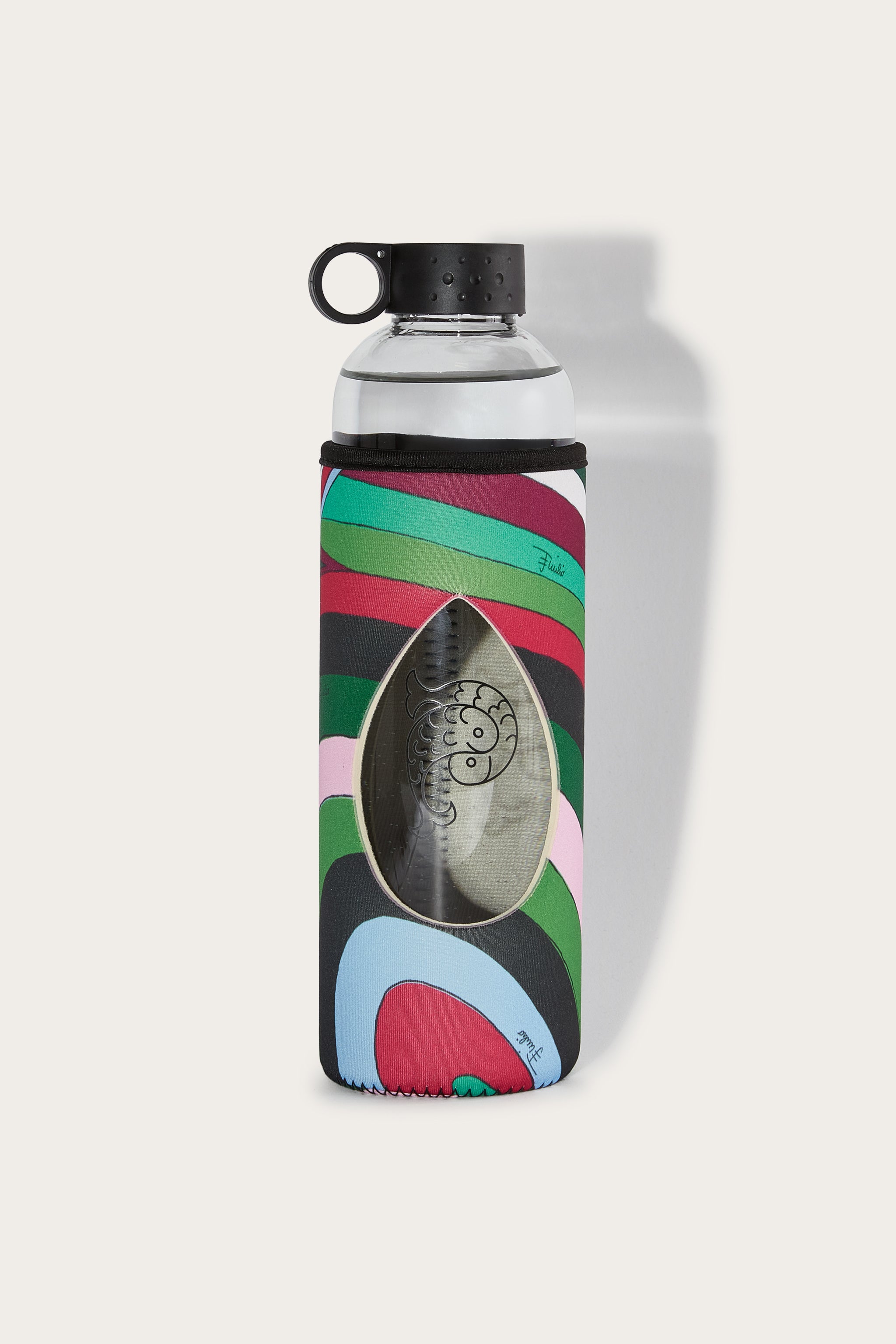 Pucci Marmo-print Water Bottle In Black