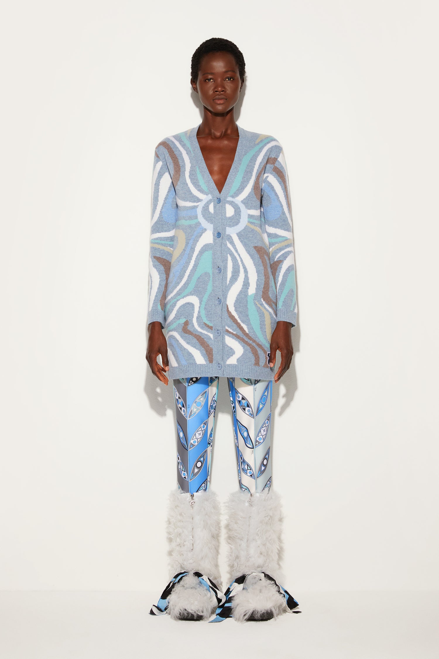 Pucci x Fusalp | Marmo-Jacquard Cardigan