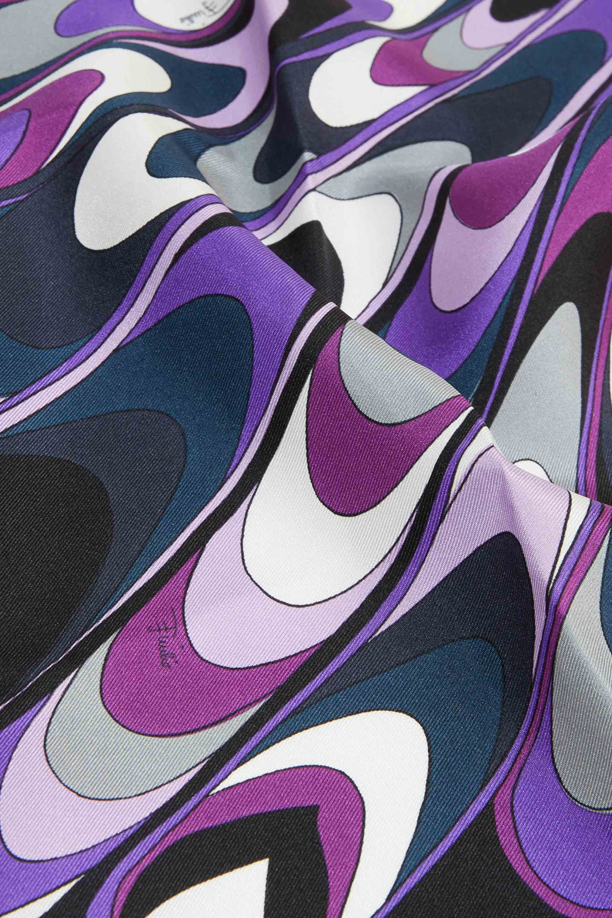 Emilio Pucci - Onde-Print Silk-Twill Carré - ICON-ICON