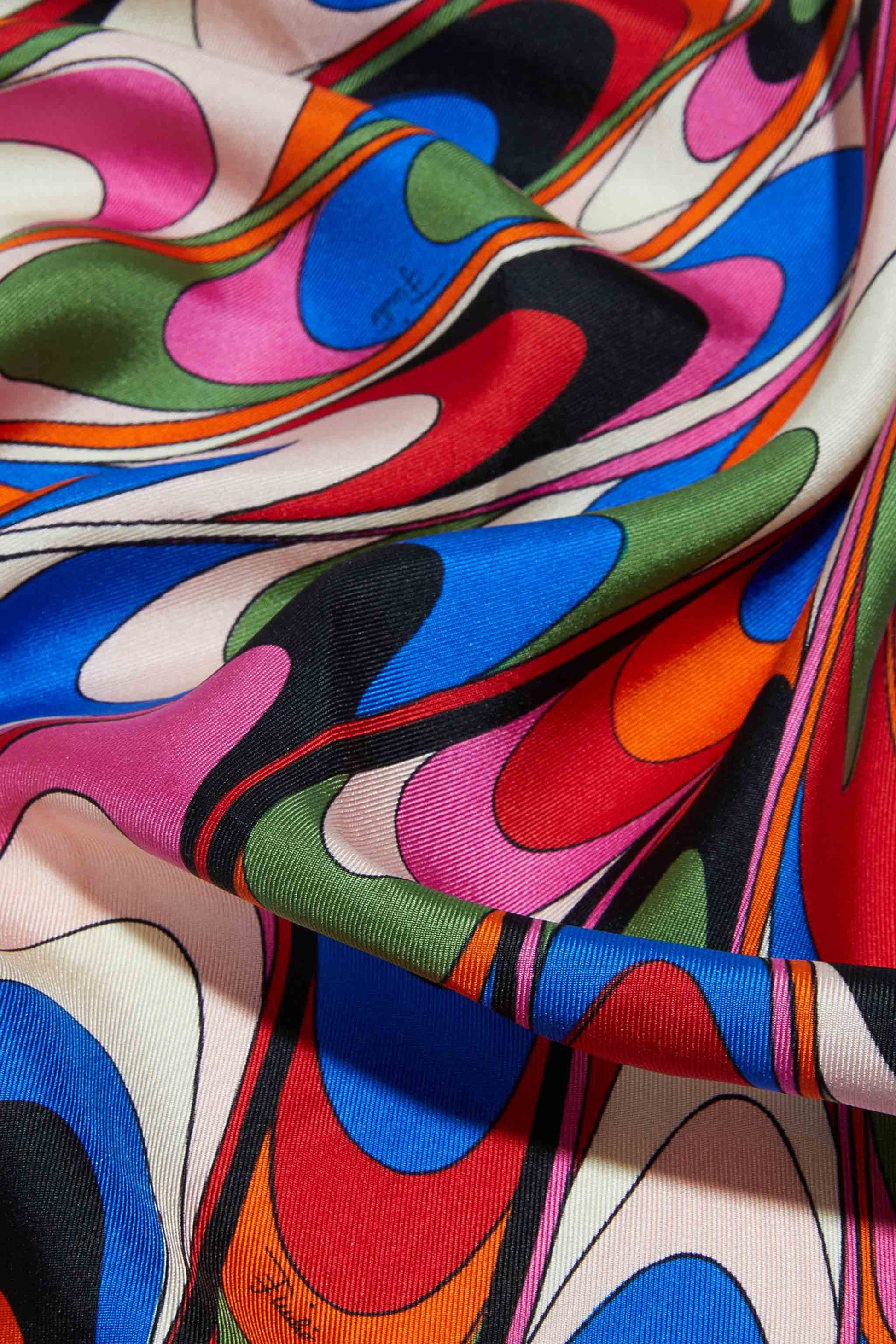 Emilio Pucci - Onde-Print Silk-Twill Carré - ICON-ICON