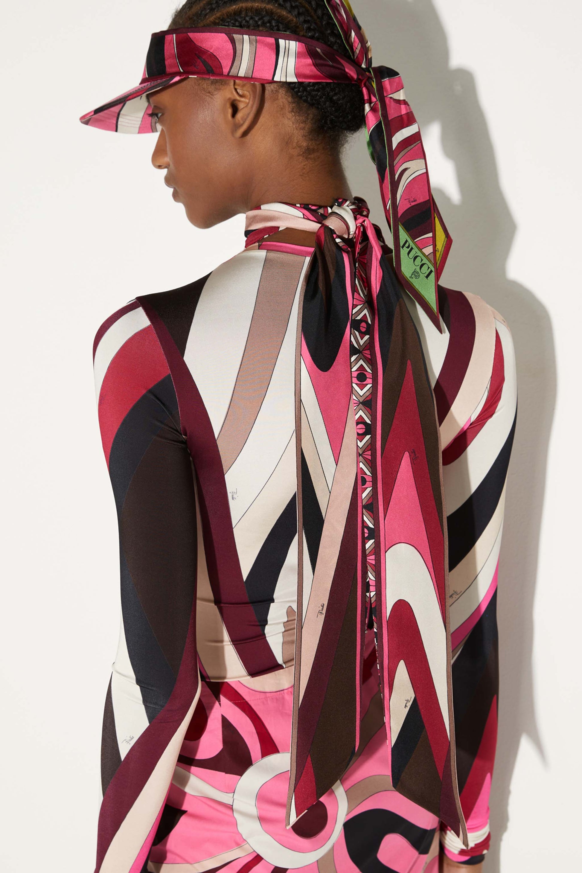 Iride Print Silk Twill Visor in Multicoloured - Pucci