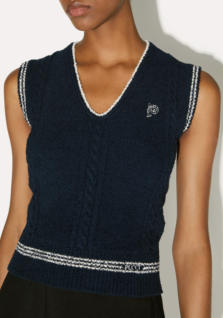 Logo-Embroidered Sweater Vest