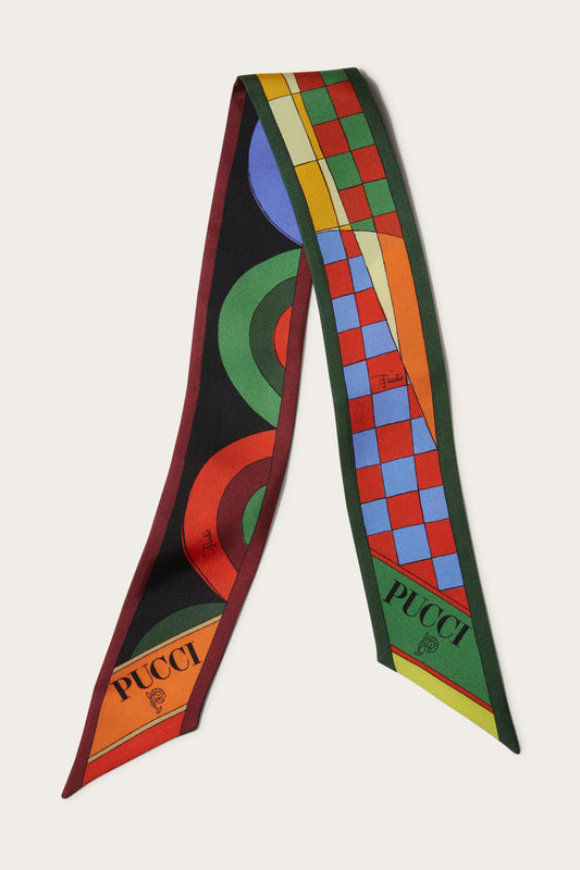Emilio Pucci Abstract-Print Silk Halter Scarf Top