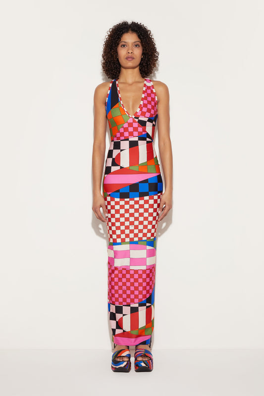 While it's often been reported as being an Emilio Pucci dress, the