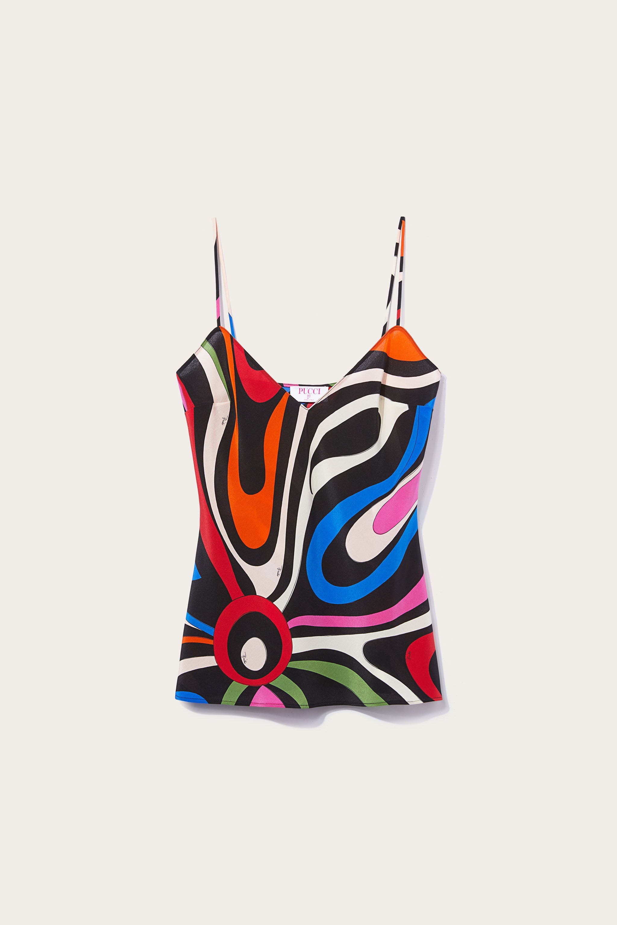 Pucci Top in seta con stampa Marmo