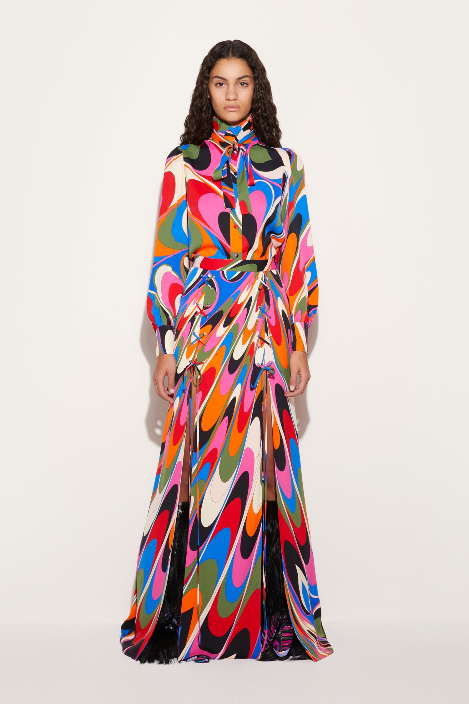 Onde-Print Long Skirt – PUCCI Online Store