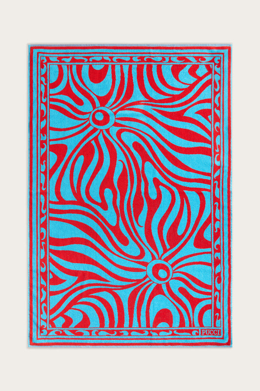 Marmo-Jacquard Cotton Beach Towel View 1 - Pucci