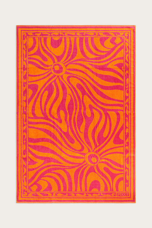 Marmo-Jacquard Cotton Beach Towel