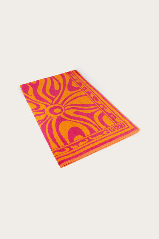 Marmo-Jacquard Cotton Beach Towel