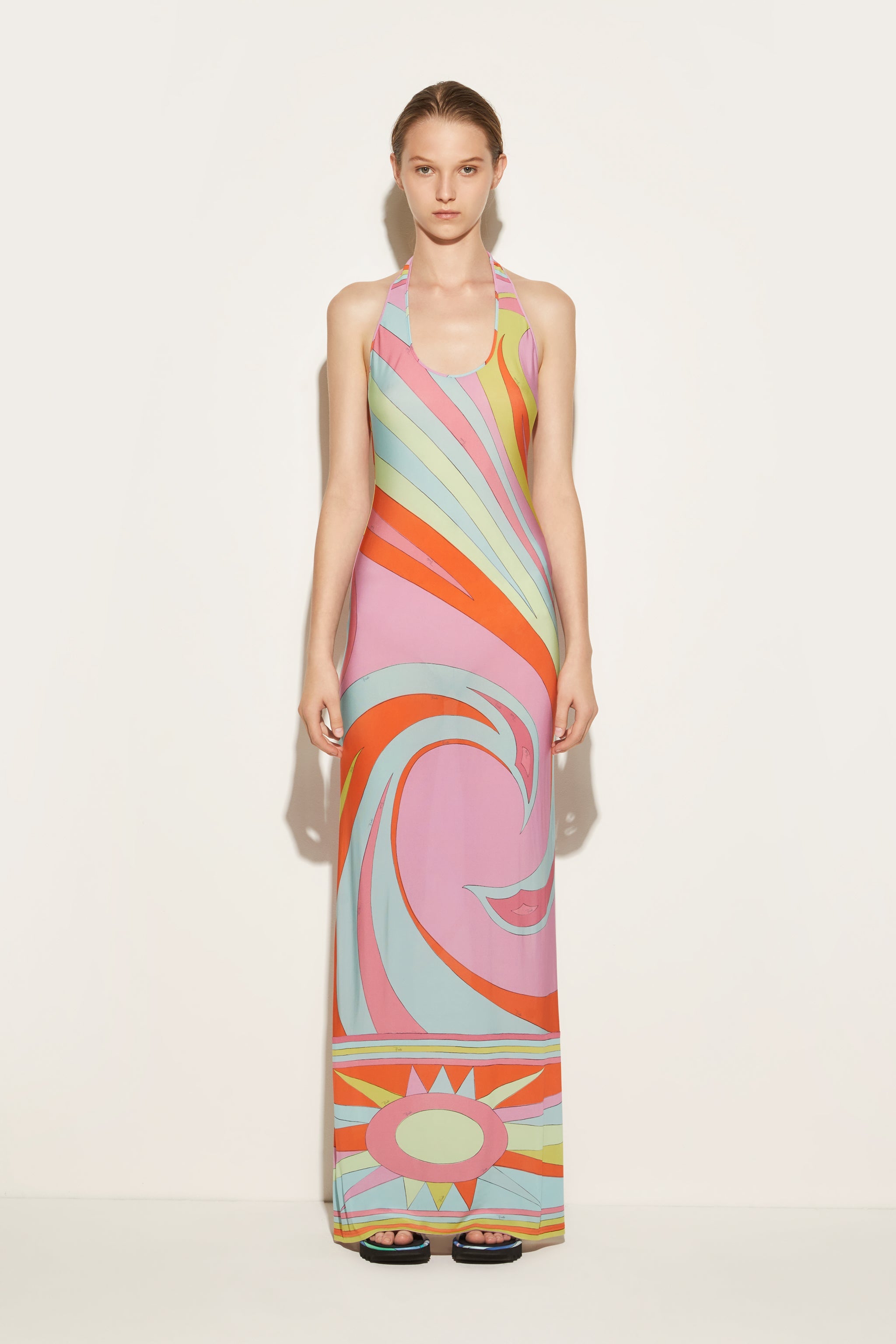 Cigni Print Long Dress PUCCI Online Store