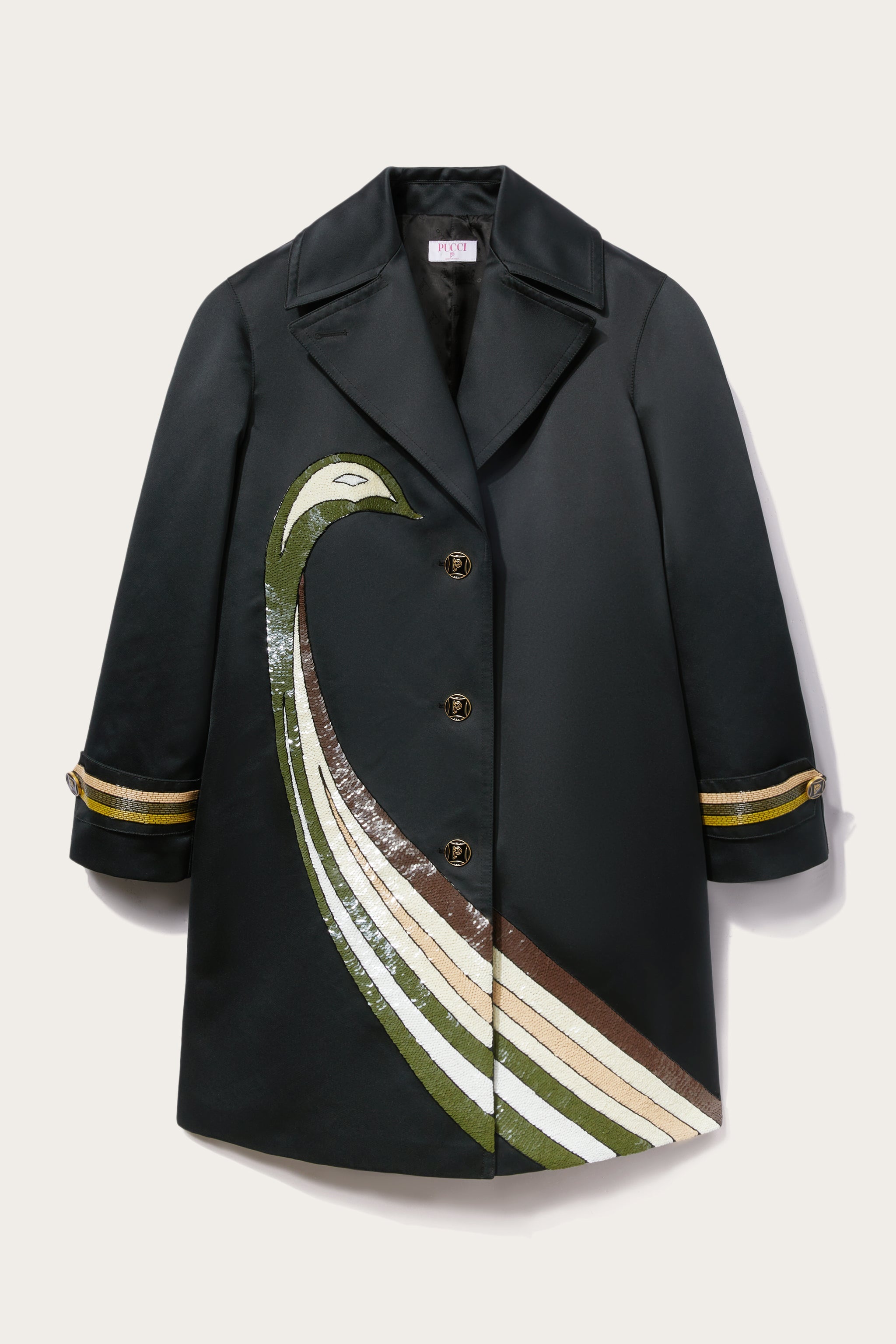 Pucci Trench con motivo Cigni