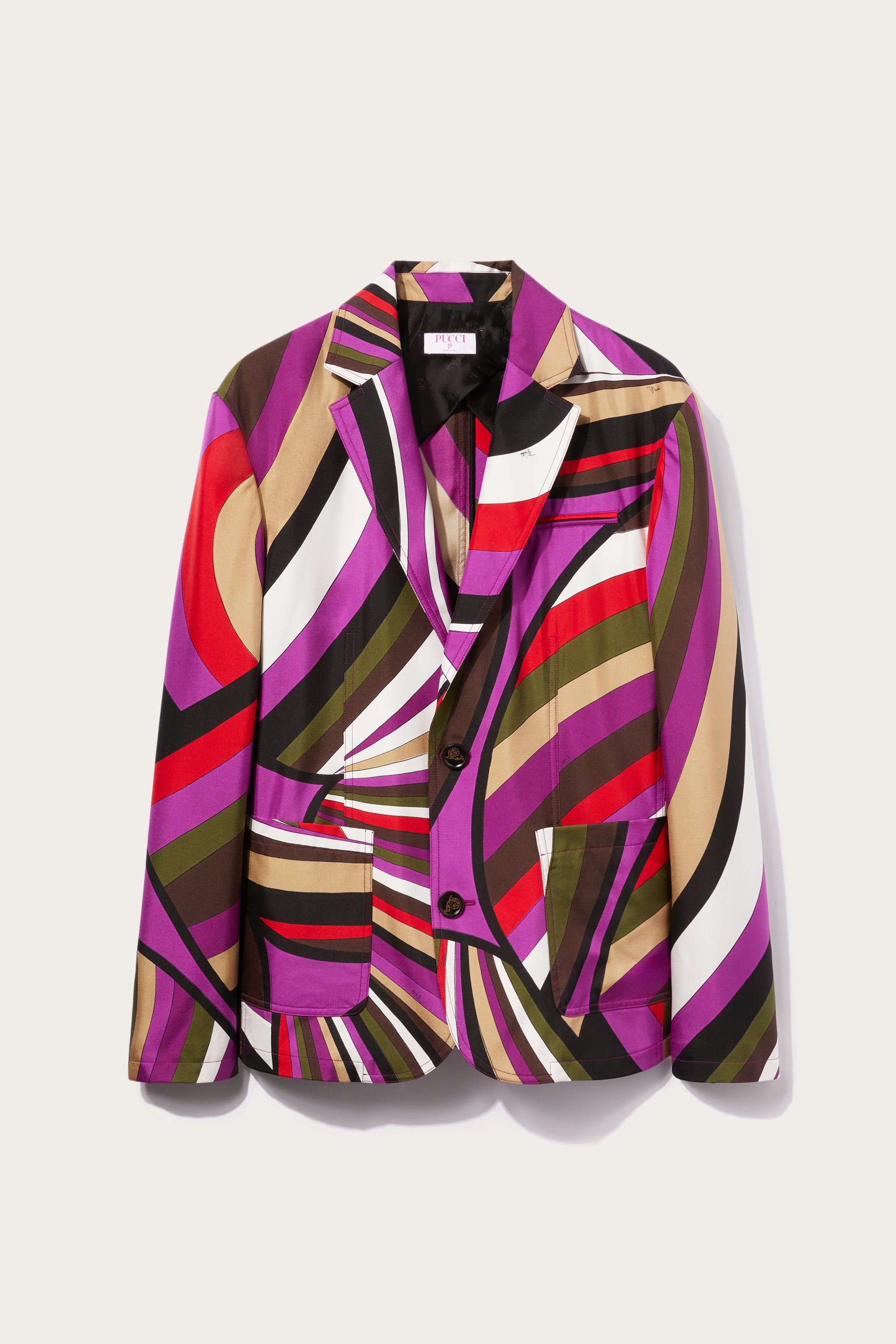 Pucci Blazer in seta con stampa Iride