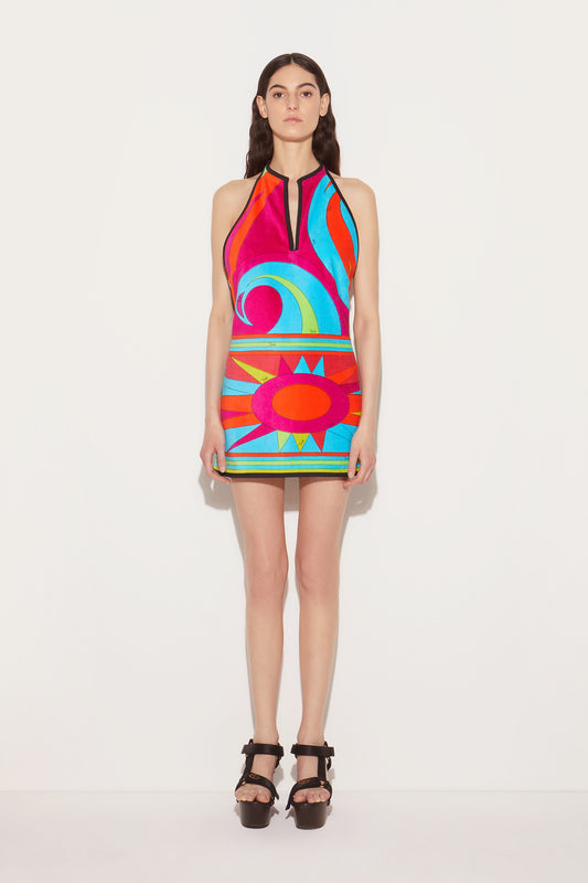 Cigni-Print Cotton Dress