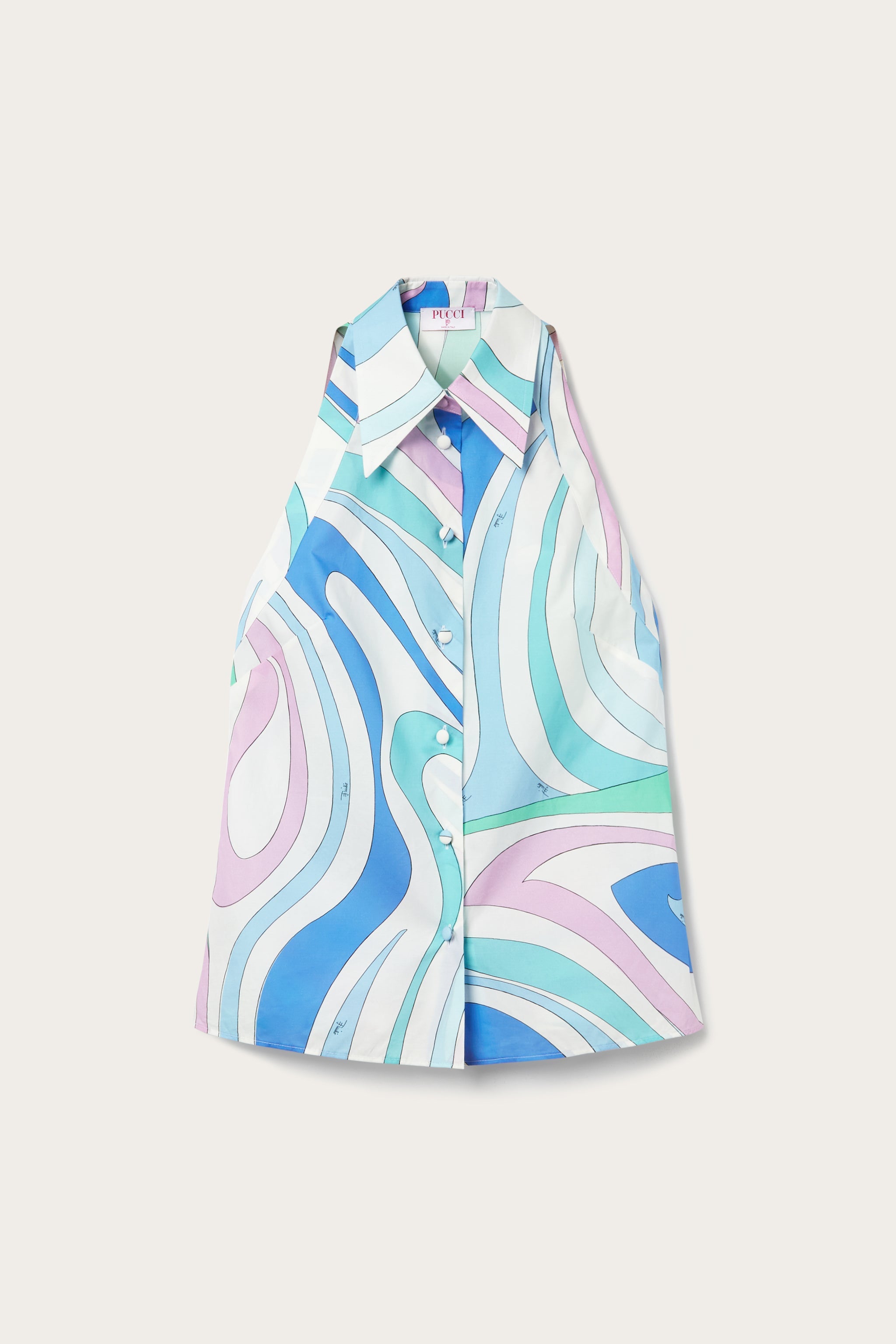 Pucci Camicia smanicata con stampa Marmo