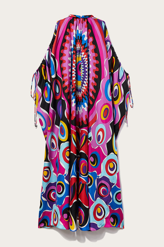 Bersaglio-Print Silk-Twill Kaftan