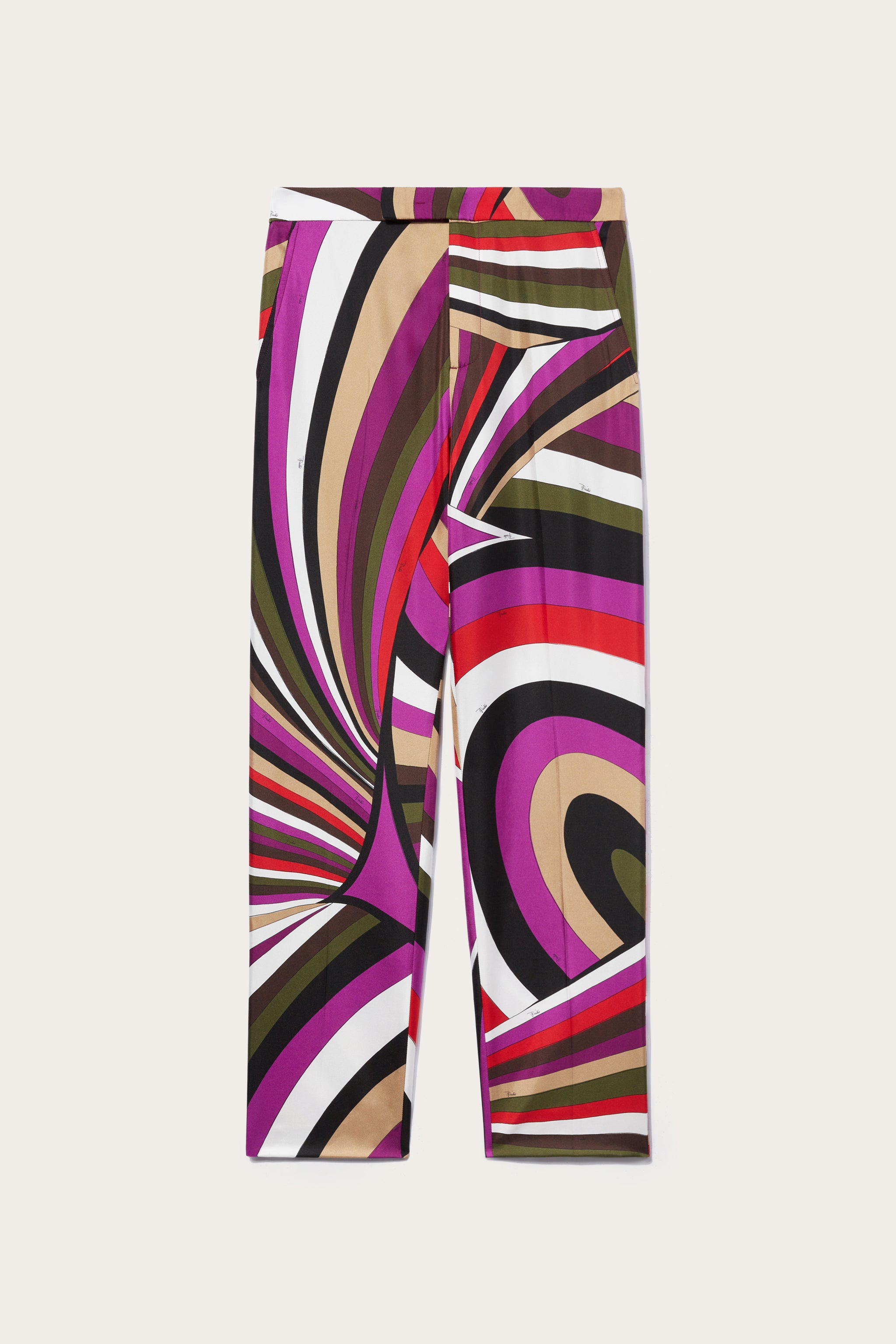 Pucci Pantaloni in seta con stampa Iride