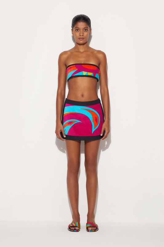 Cigni-Print Cotton Mini Skirt