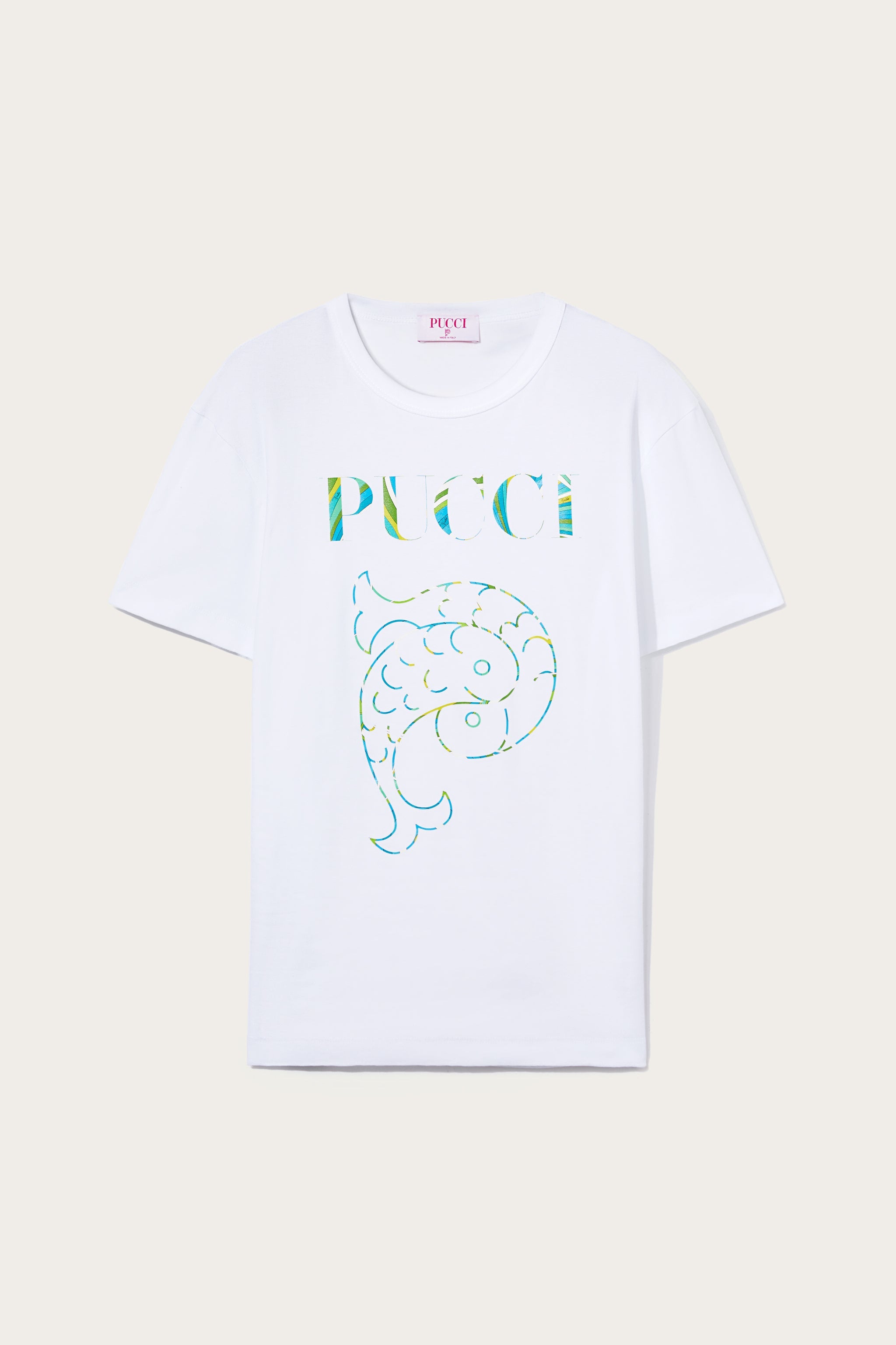 PUCCI Iride-print cotton shirt - White