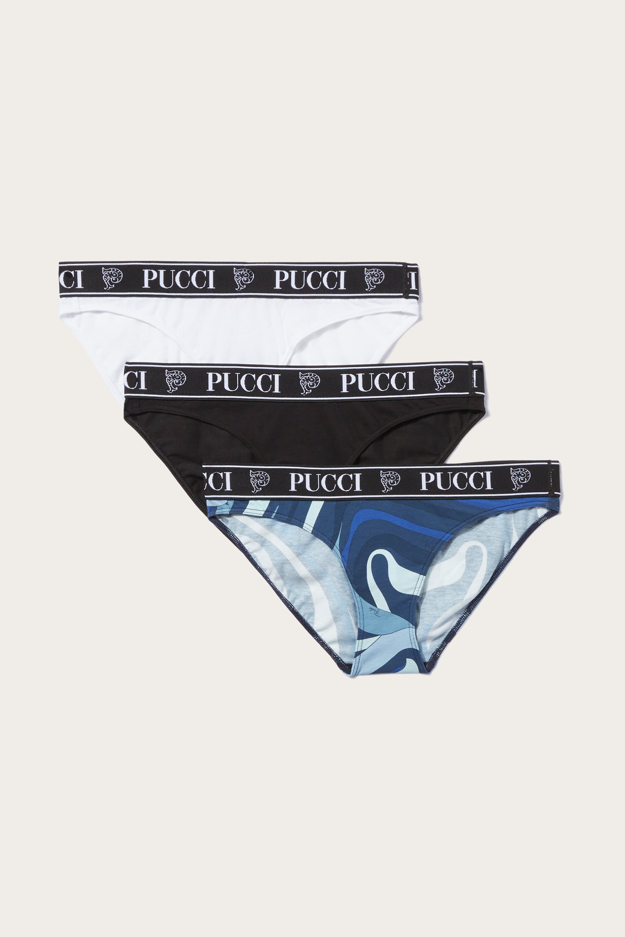 Pucci 3 Pack Slip con logo jacquard