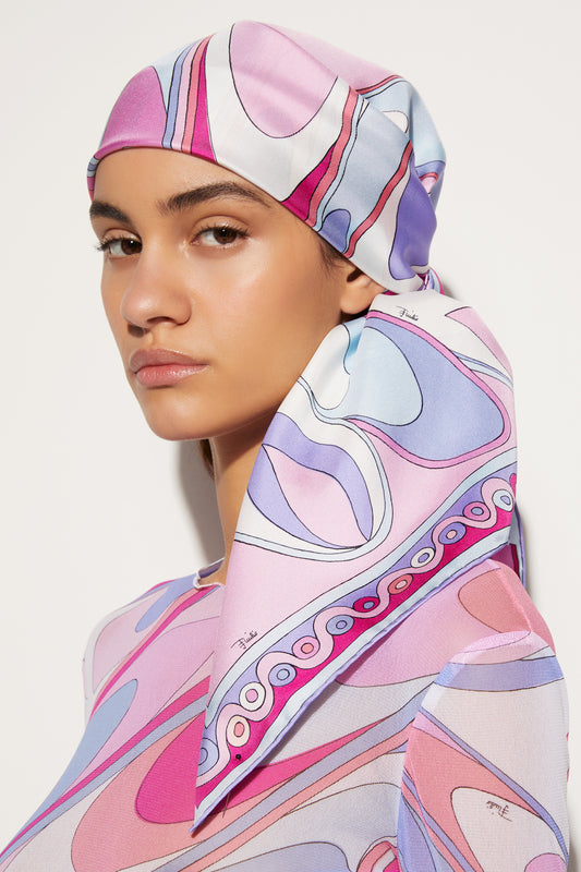 Onde-Print Silk Scarf