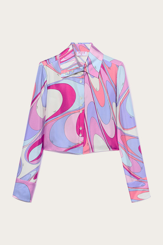 Onde-Print Silk Shirt