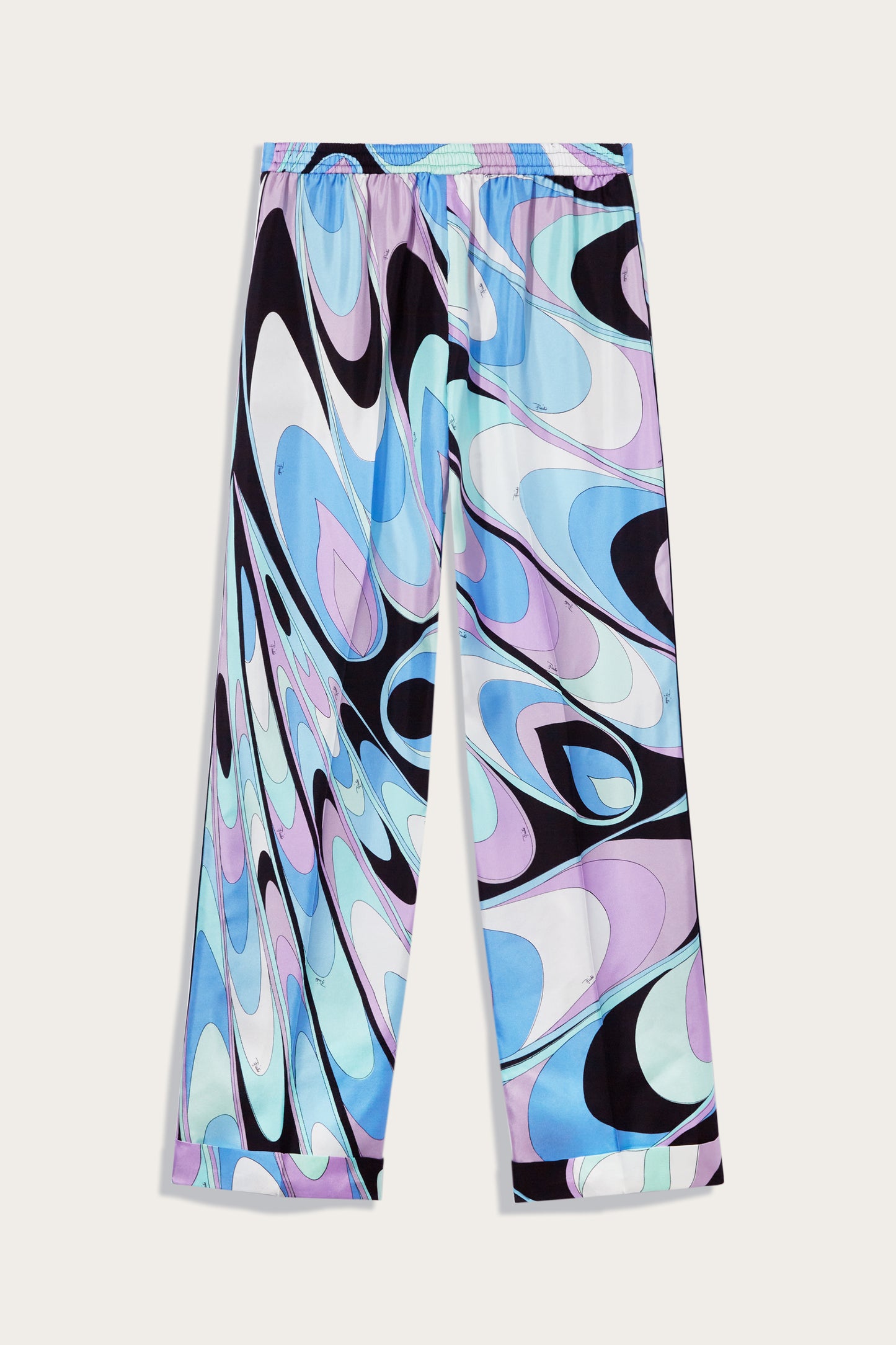 Onde-Print Silk-Twill Trousers View 2