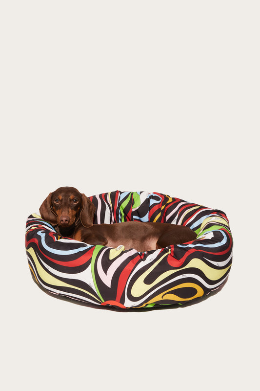 Marmo-Print Dog Bed