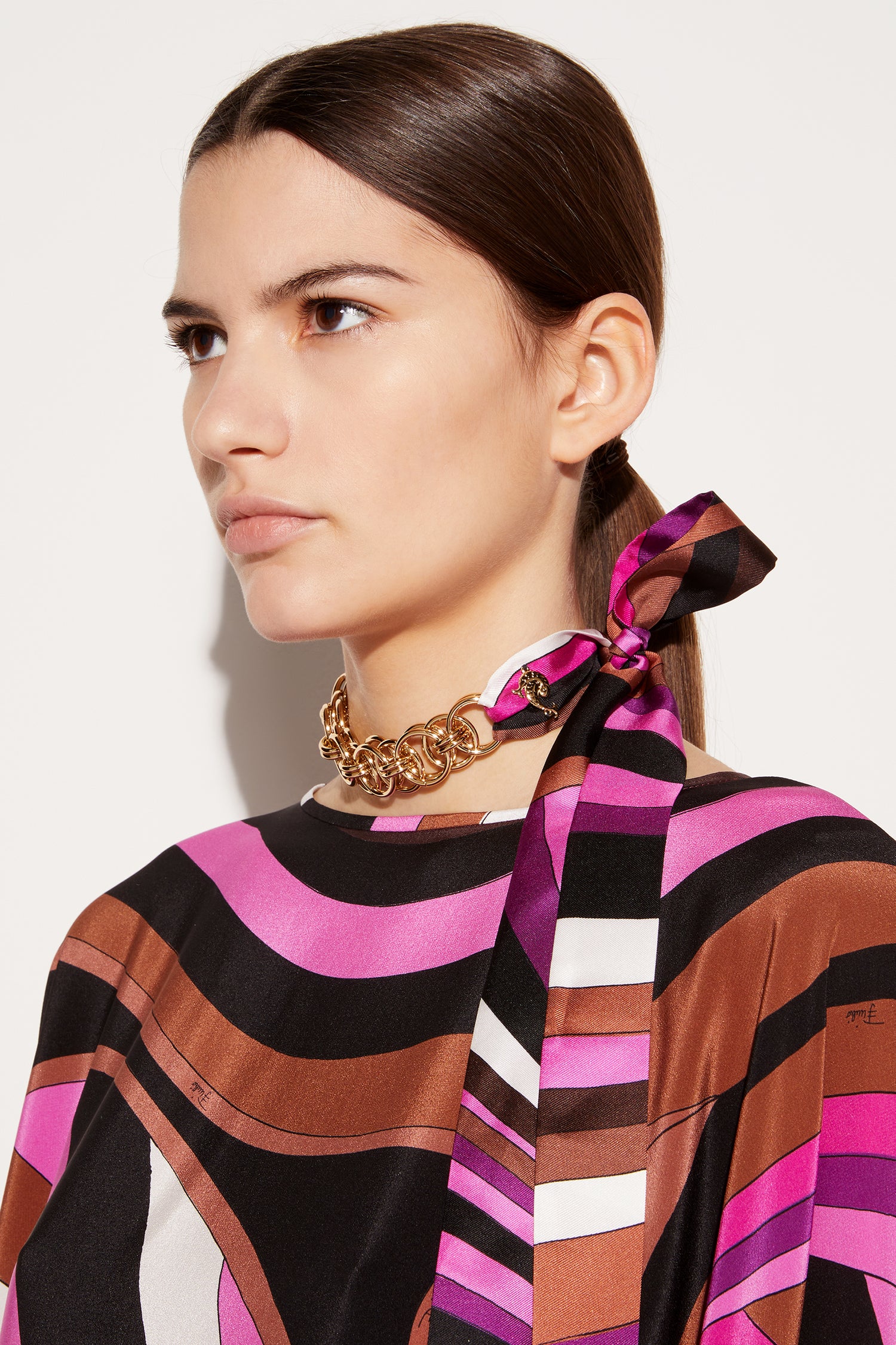 Iride-Print Chain Necklace View 2 - Pucci