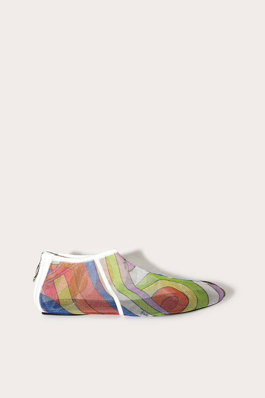 Iride-Print Mesh Flat Shoes View 1 - Pucci