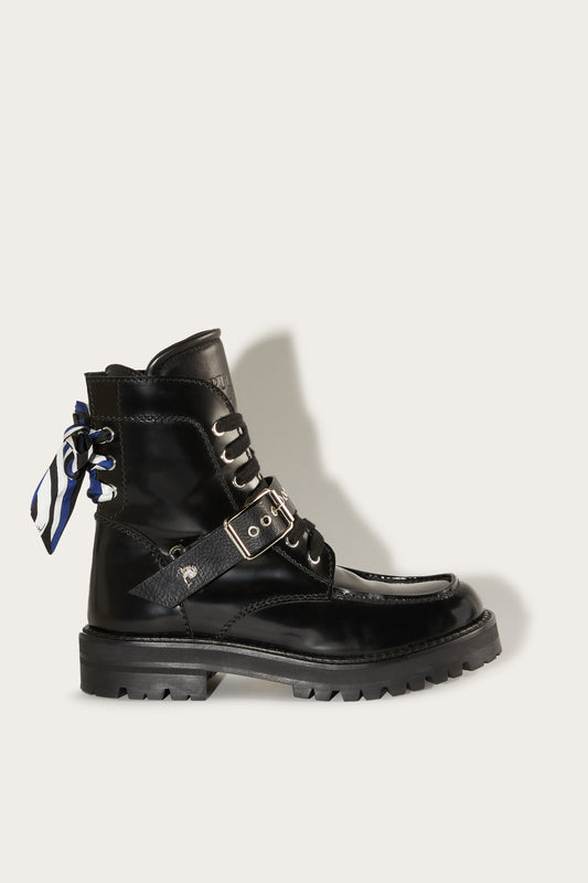 Marmo-Print Leather Boots View 1 - Pucci