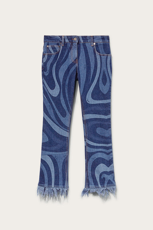 Marmo-Print Jeans