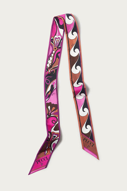 Orchidee-Print Silk-Twill Scarf