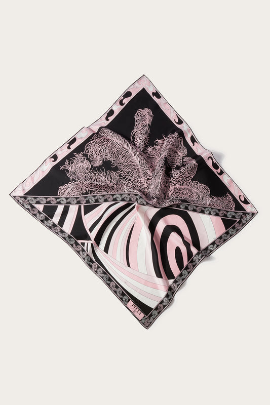 Iride And Struzzo-Print Large Silk-Twill Carré