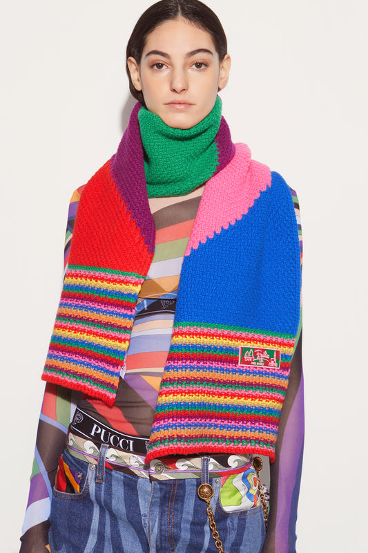 Colourblock Wool Scarf