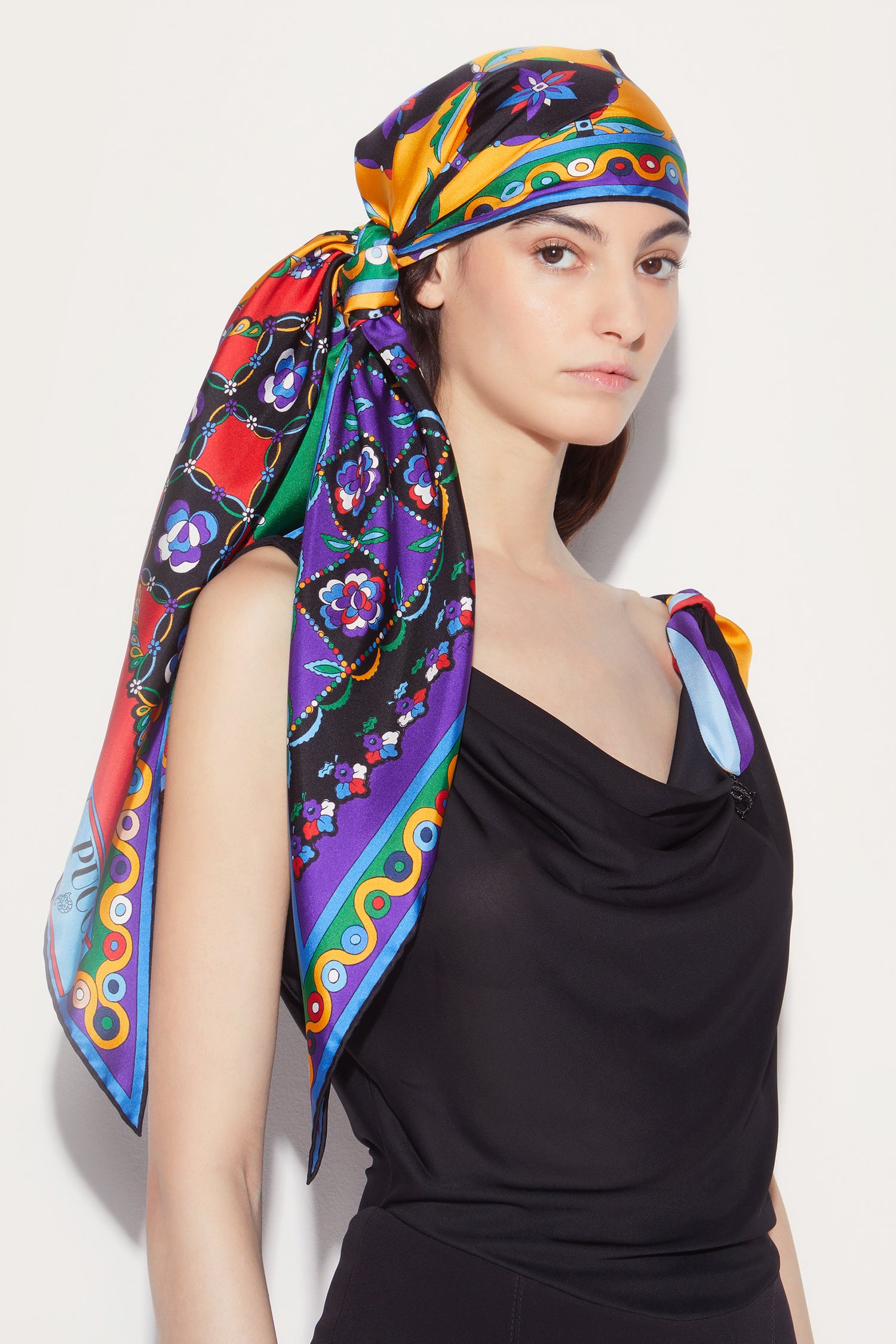 Festa-Print Silk-Twill Scarf