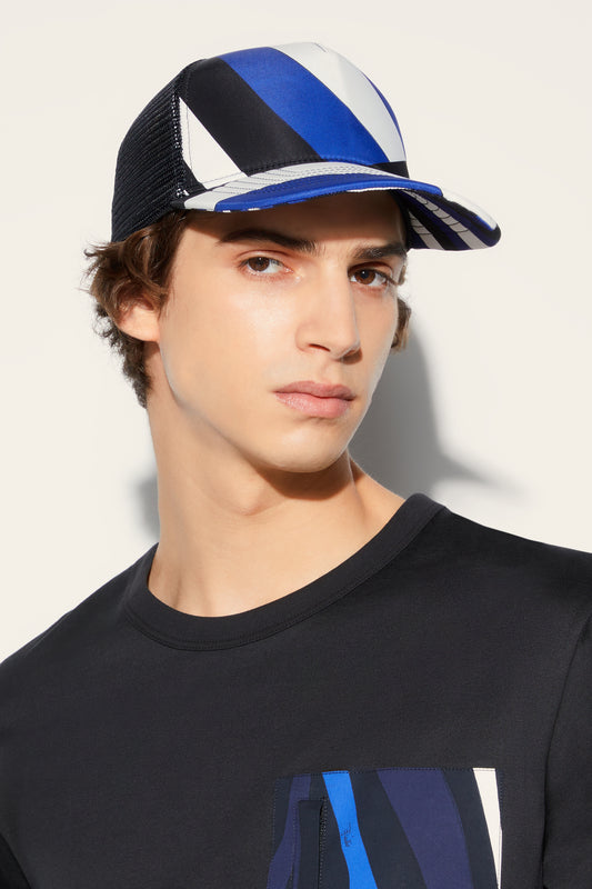 Cappello trucker in mesh con stampa Iride