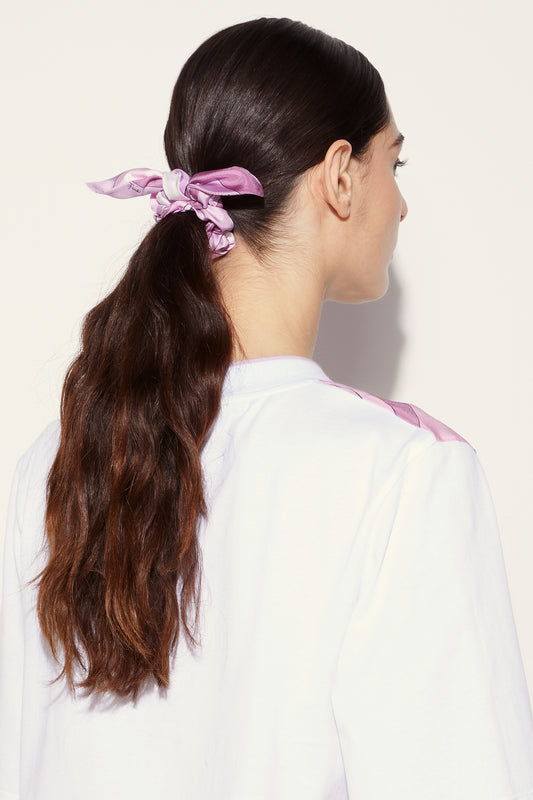 Iride-Print Silk Hair Tie