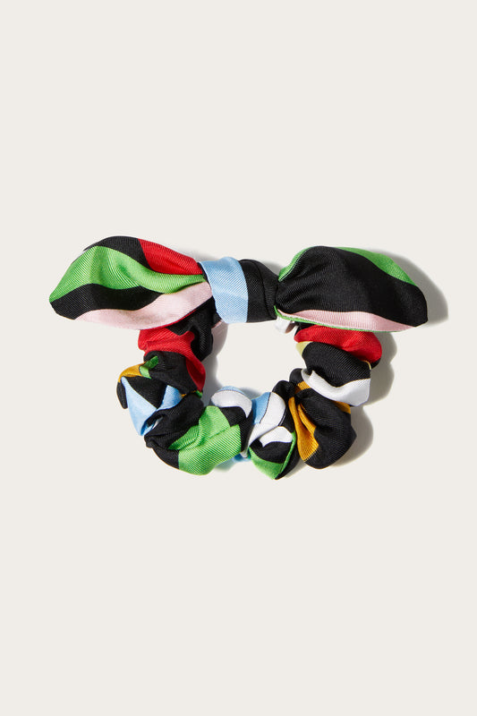 Marmo-Print Silk Hair Tie