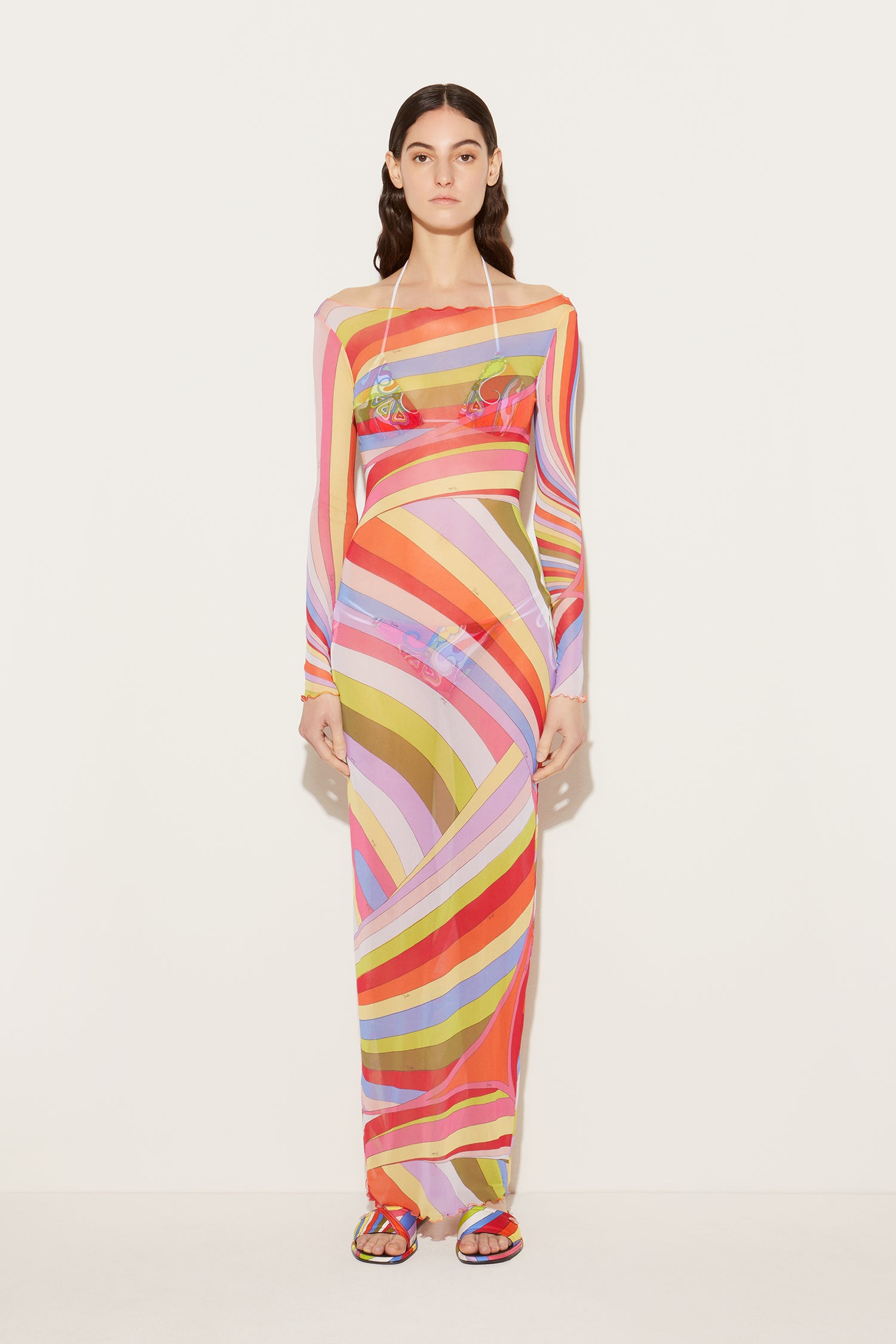 Iride-Print Tulle Dress View 2 - Pucci