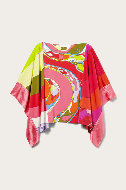 Orchidee-Print Kaftan Top