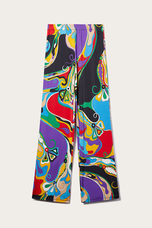 Orchidee-Print Trousers