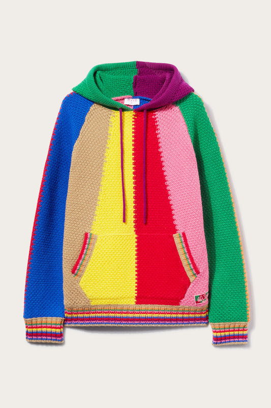 Colourblock Wool Hoodie View 1 - Pucci