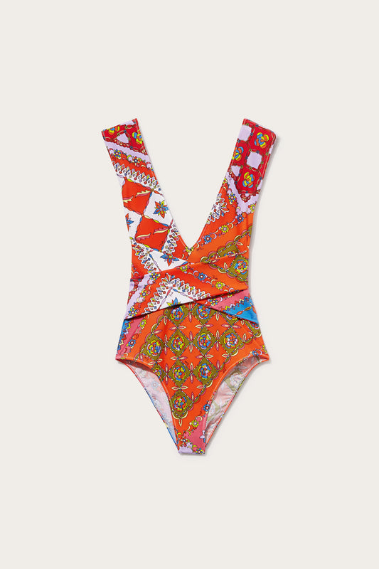 Festa-Print Swimsuit