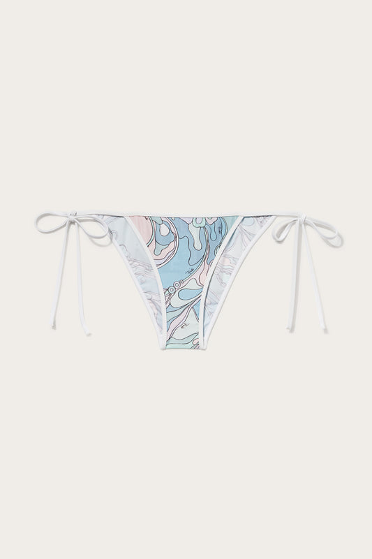 Slip bikini con stampa Orchidee