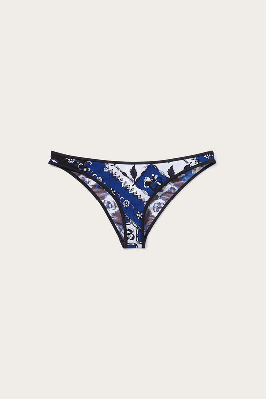 Slip bikini con stampa Festa