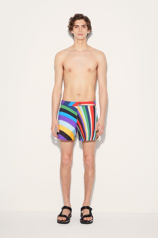 Iride-Print Swim Shorts