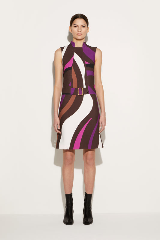 Marmo-Print Mini Dress