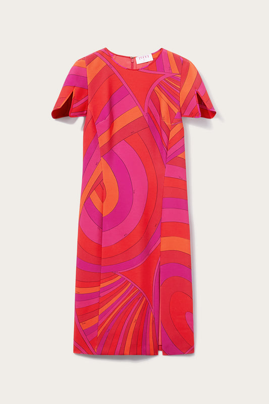 Iride-Print Midi Dress