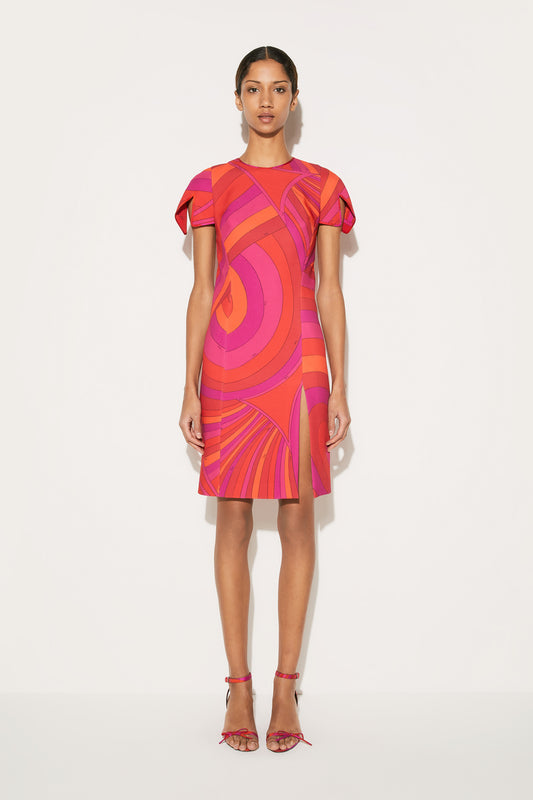 Iride-Print Midi Dress