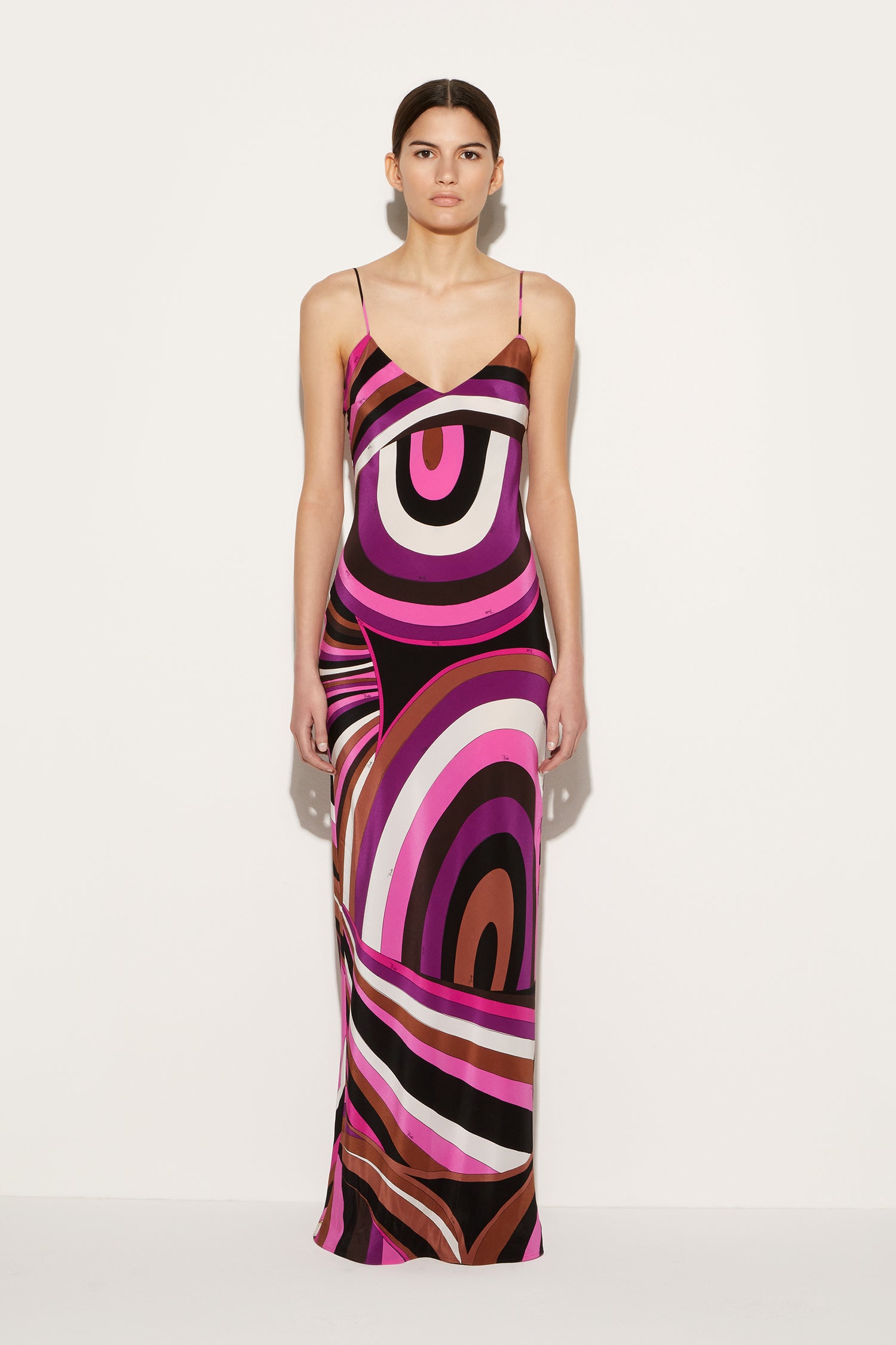 Iride-Print Silk Dress